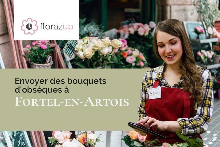 fleurs deuil pour des obsèques à Fortel-en-Artois (Pas-de-Calais/62270)