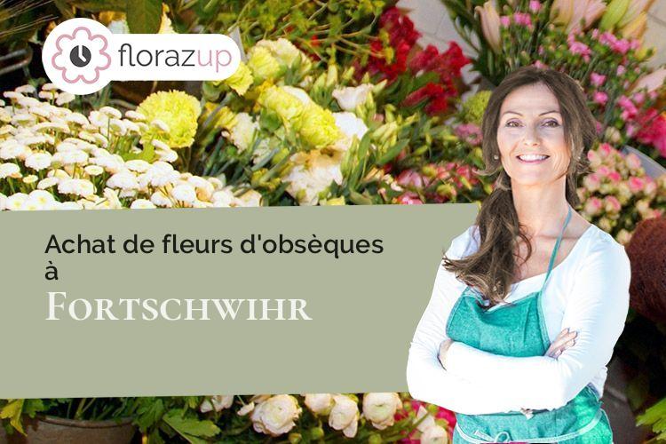 couronnes florales pour des obsèques à Fortschwihr (Haut-Rhin/68320)