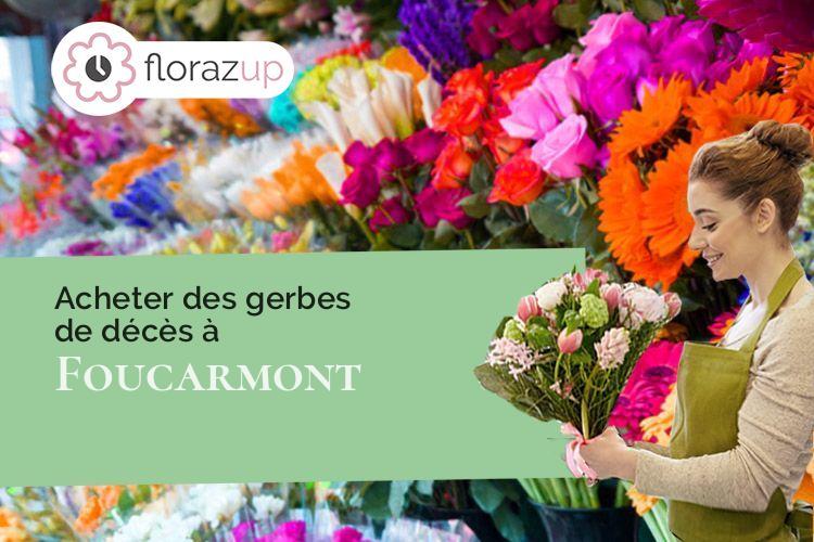 croix de fleurs pour un enterrement à Foucarmont (Seine-Maritime/76340)