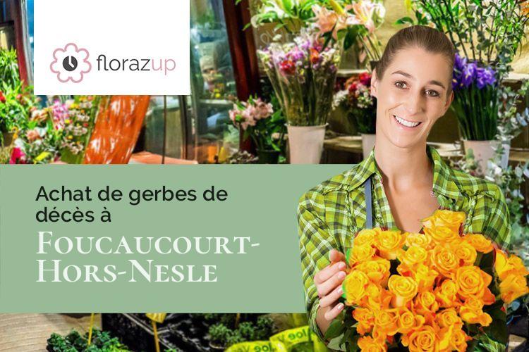 compositions florales pour un décès à Foucaucourt-Hors-Nesle (Somme/80140)