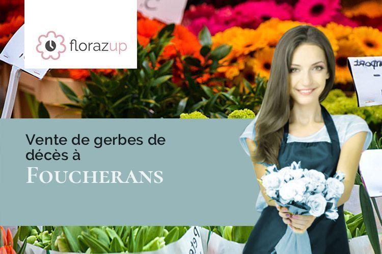 couronnes florales pour un deuil à Foucherans (Doubs/25620)