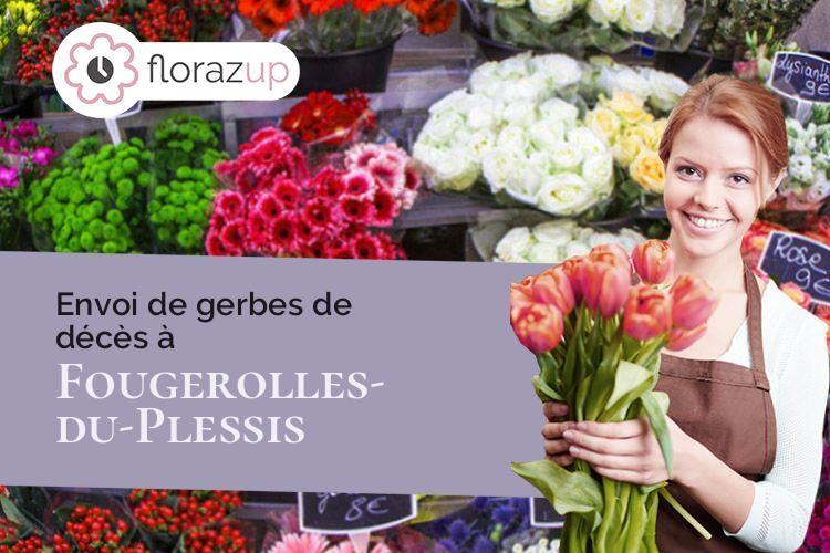 créations de fleurs pour des obsèques à Fougerolles-du-Plessis (Mayenne/53190)