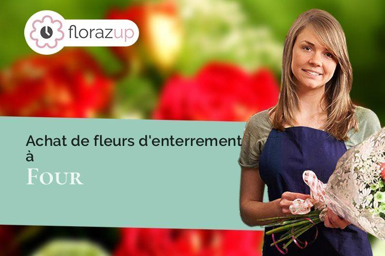 bouquets de fleurs pour des funérailles à Four (Isère/38080)