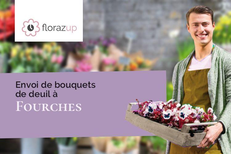 gerbes de fleurs pour un décès à Fourches (Calvados/14620)