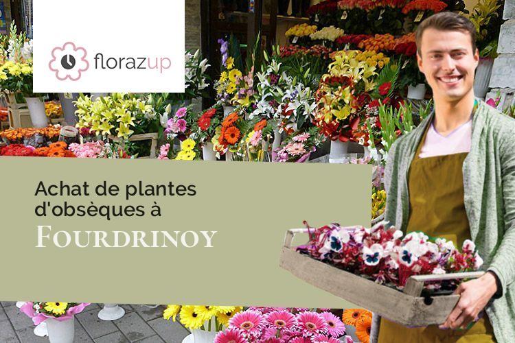 coeurs de fleurs pour des funérailles à Fourdrinoy (Somme/80310)