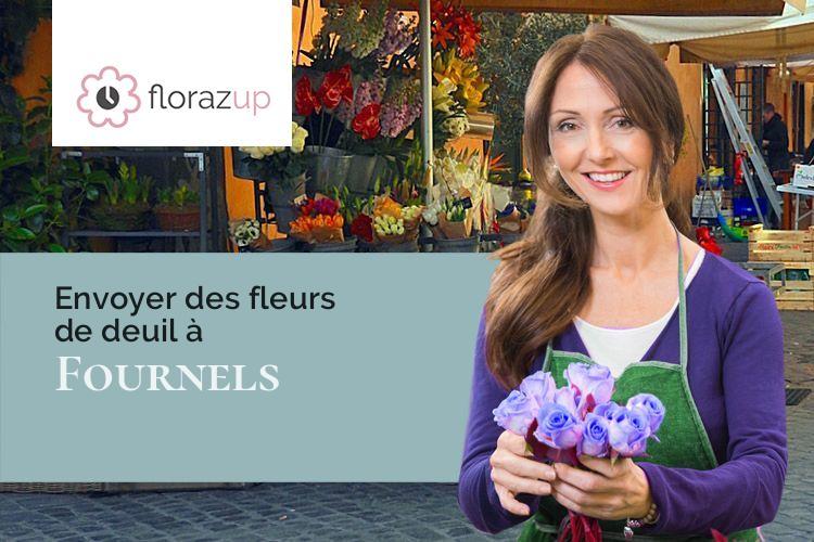 créations de fleurs pour un enterrement à Fournels (Lozère/48310)