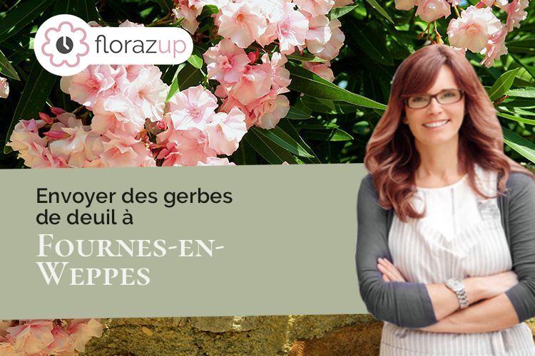 gerbes de fleurs pour un enterrement à Fournes-en-Weppes (Nord/59134)