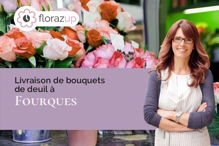 couronnes florales pour des funérailles à Fourques (Pyrénées-Orientales/66300)