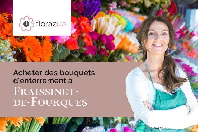 coeurs de fleurs pour un deuil à Fraissinet-de-Fourques (Lozère/48400)