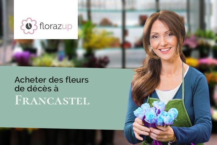 compositions de fleurs pour un enterrement à Francastel (Oise/60480)
