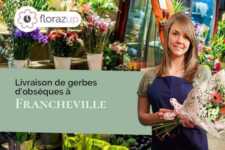 gerbes de fleurs pour un deuil à Francheville (Rhône/69340)