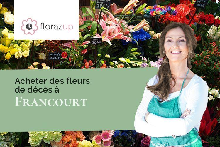 couronnes florales pour des funérailles à Francourt (Haute-Saône/70180)