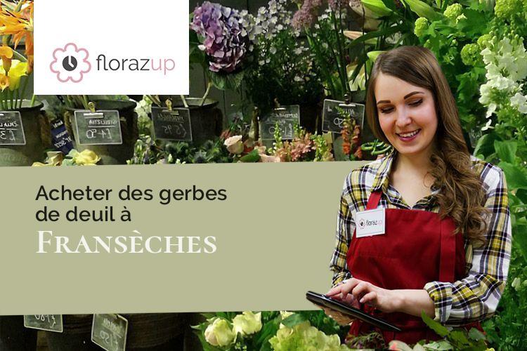 croix de fleurs pour des funérailles à Fransèches (Creuse/23480)