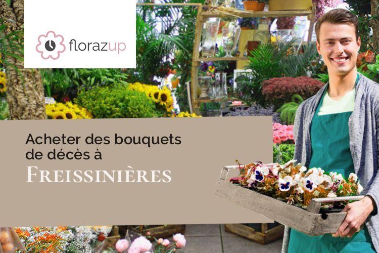 coeurs de fleurs pour des obsèques à Freissinières (Hautes-Alpes/05310)
