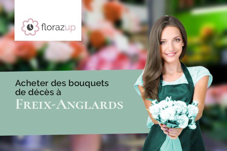 créations florales pour des funérailles à Freix-Anglards (Cantal/15310)