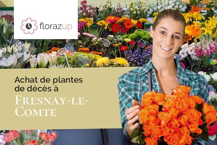 créations de fleurs pour des funérailles à Fresnay-le-Comte (Eure-et-Loir/28360)