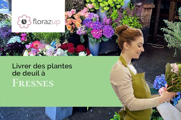 fleurs deuil pour un enterrement à Fresnes (Aisne/02380)