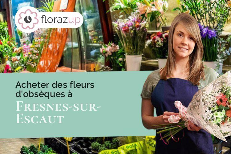 compositions florales pour un deuil à Fresnes-sur-Escaut (Nord/59970)