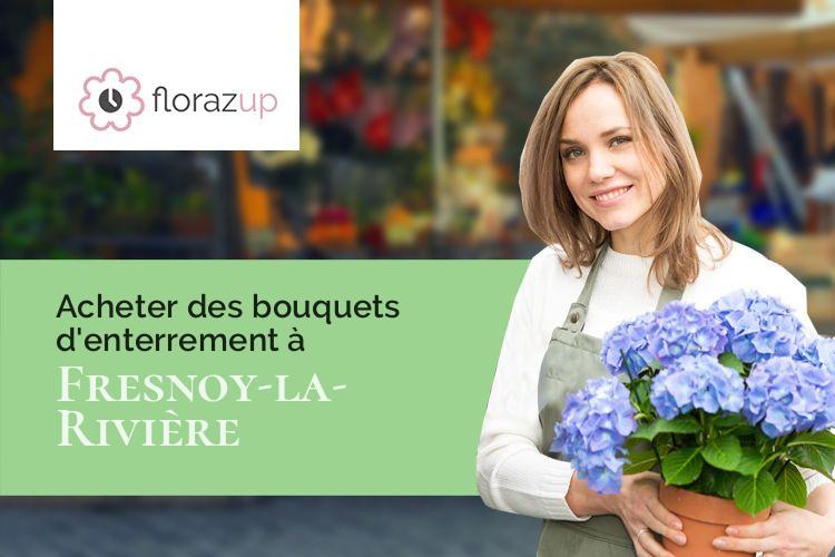 couronnes florales pour un deuil à Fresnoy-la-Rivière (Oise/60127)