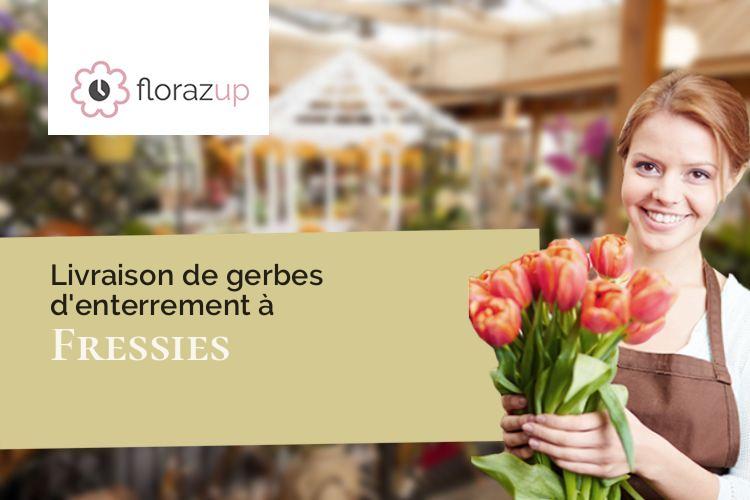 gerbes de fleurs pour des funérailles à Fressies (Nord/59247)