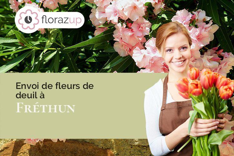 fleurs deuil pour un enterrement à Fréthun (Pas-de-Calais/62185)