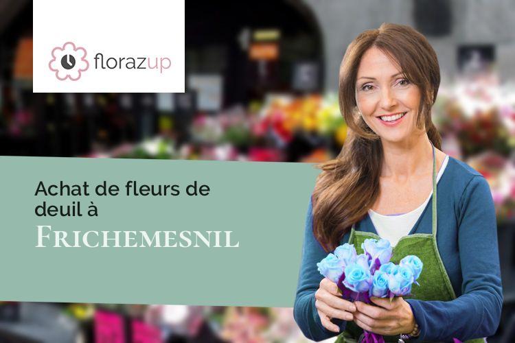 bouquets de fleurs pour un deuil à Frichemesnil (Seine-Maritime/76690)