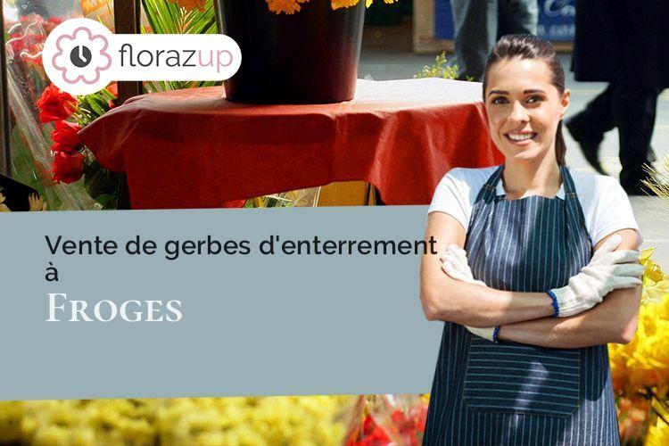 fleurs deuil pour des funérailles à Froges (Isère/38190)
