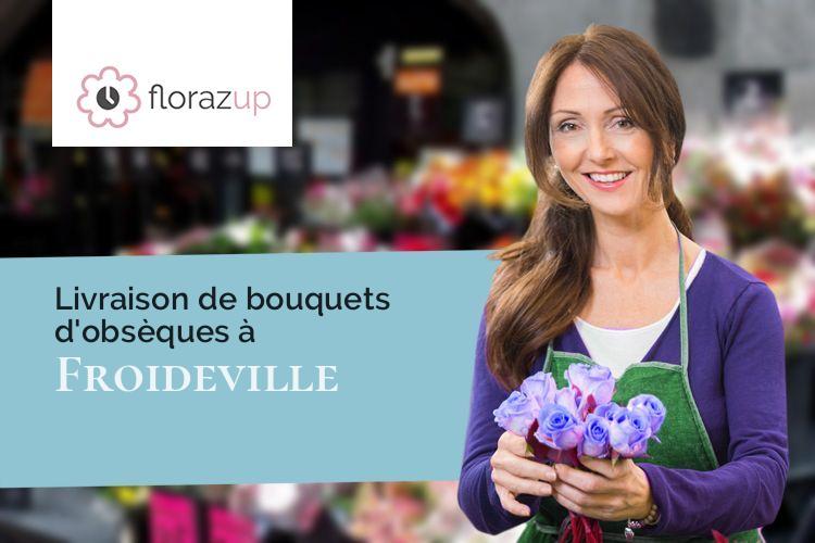 fleurs deuil pour un enterrement à Froideville (Jura/39230)