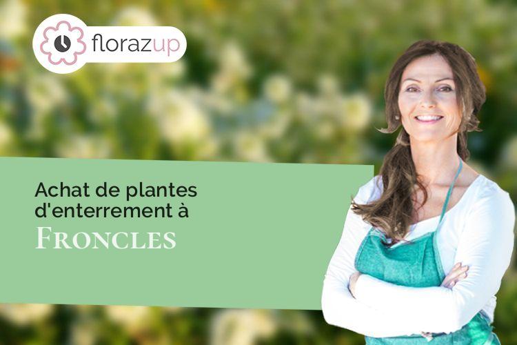 compositions florales pour des funérailles à Froncles (Haute-Marne/52320)
