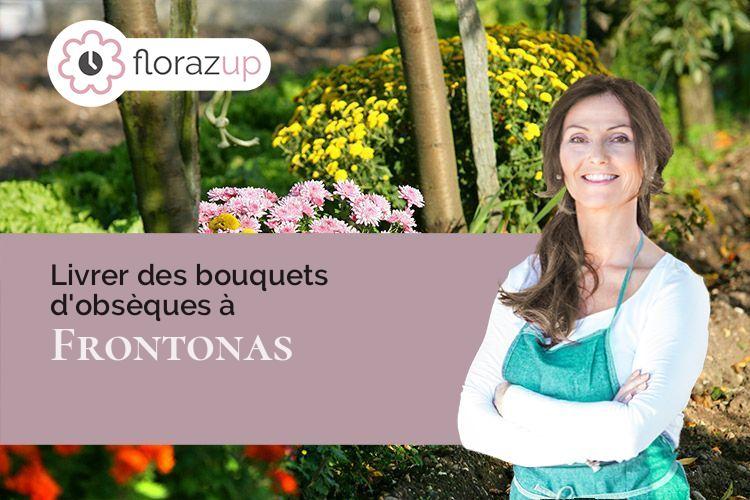 couronnes florales pour des funérailles à Frontonas (Isère/38290)
