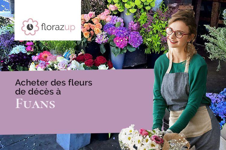 coeurs de fleurs pour un enterrement à Fuans (Doubs/25390)