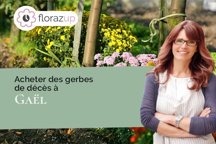 coupes de fleurs pour un décès à Gaël (Ille-et-Vilaine/35290)