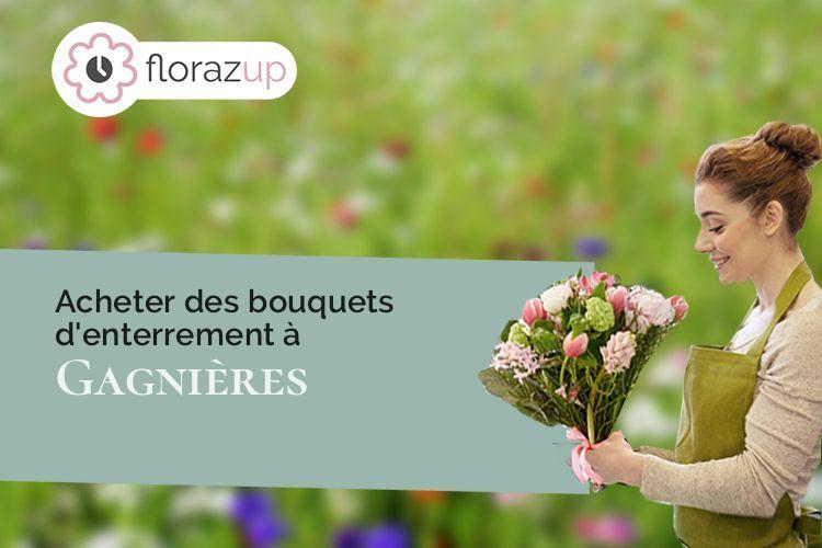 fleurs deuil pour des obsèques à Gagnières (Gard/30160)