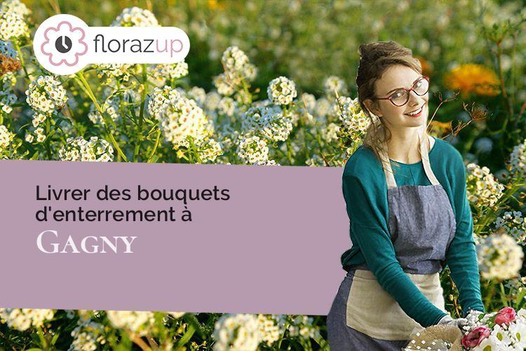 couronnes de fleurs pour des funérailles à Gagny (Seine-Saint-Denis/93220)