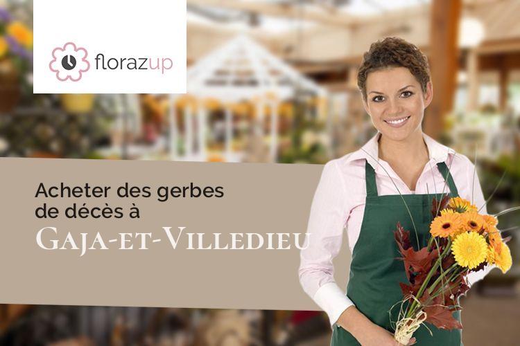 couronnes de fleurs pour une crémation à Gaja-et-Villedieu (Aude/11300)