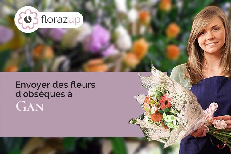 fleurs deuil pour une crémation à Gan (Pyrénées-Atlantiques/64290)