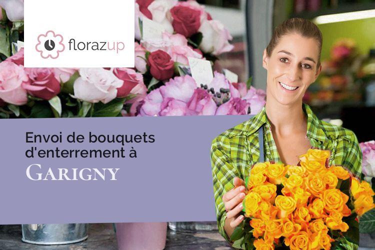 coeurs de fleurs pour un décès à Garigny (Cher/18140)