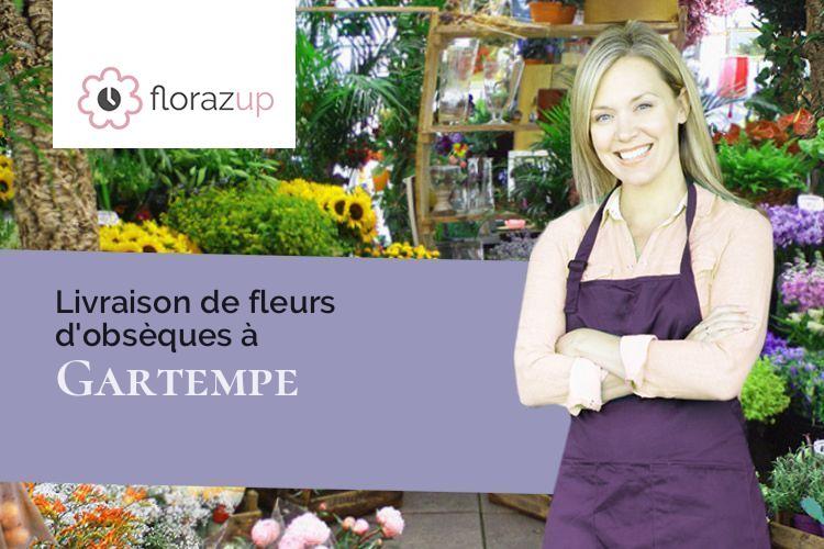 fleurs deuil pour des obsèques à Gartempe (Creuse/23320)
