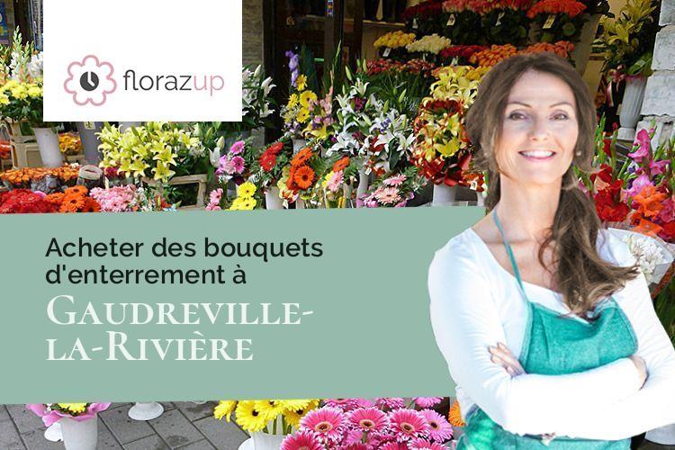 fleurs deuil pour un deuil à Gaudreville-la-Rivière (Eure/27190)