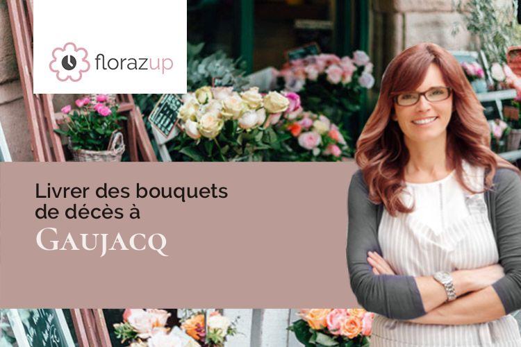 couronnes de fleurs pour des obsèques à Gaujacq (Landes/40330)