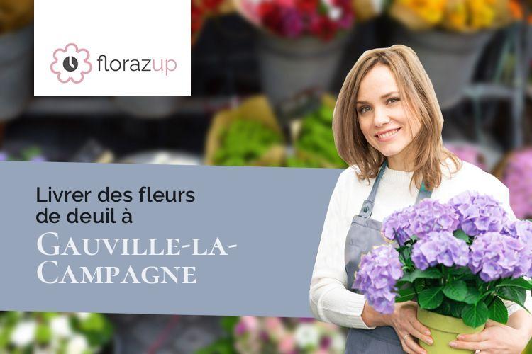 créations florales pour un enterrement à Gauville-la-Campagne (Eure/27930)