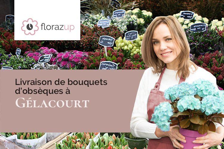 couronnes florales pour un enterrement à Gélacourt (Meurthe-et-Moselle/54120)