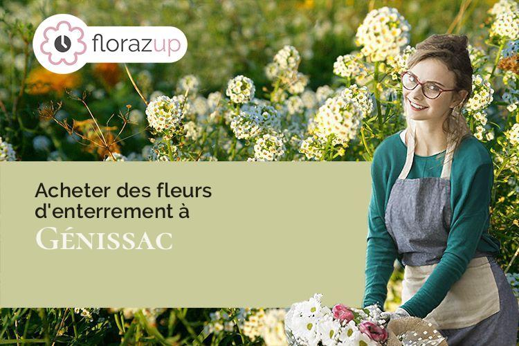 bouquets de fleurs pour un enterrement à Génissac (Gironde/33420)