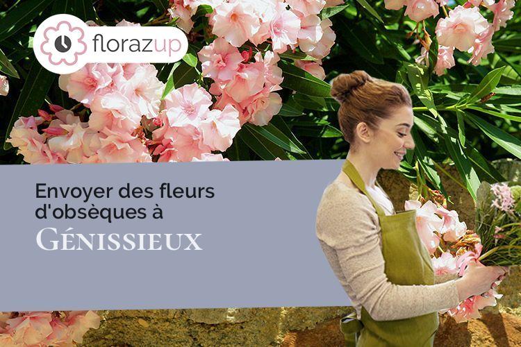 fleurs deuil pour un décès à Génissieux (Drôme/26750)