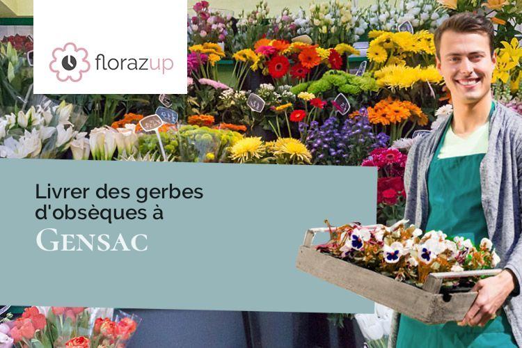 coeurs de fleurs pour des funérailles à Gensac (Gironde/33890)