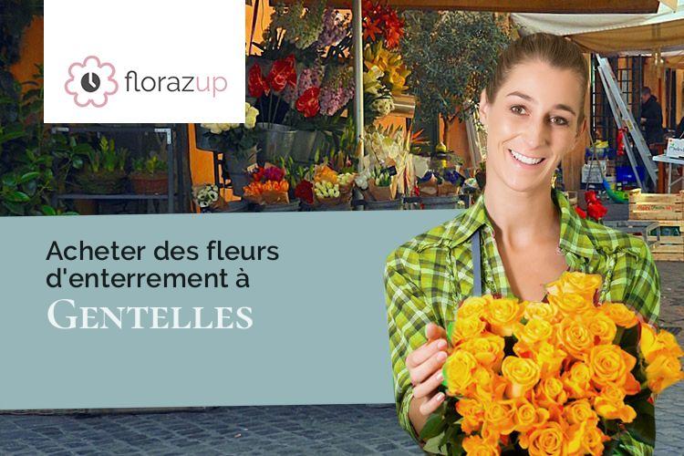 couronnes de fleurs pour une crémation à Gentelles (Somme/80380)