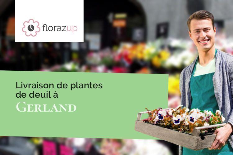 couronnes de fleurs pour des funérailles à Gerland (Côte-d'Or/21700)