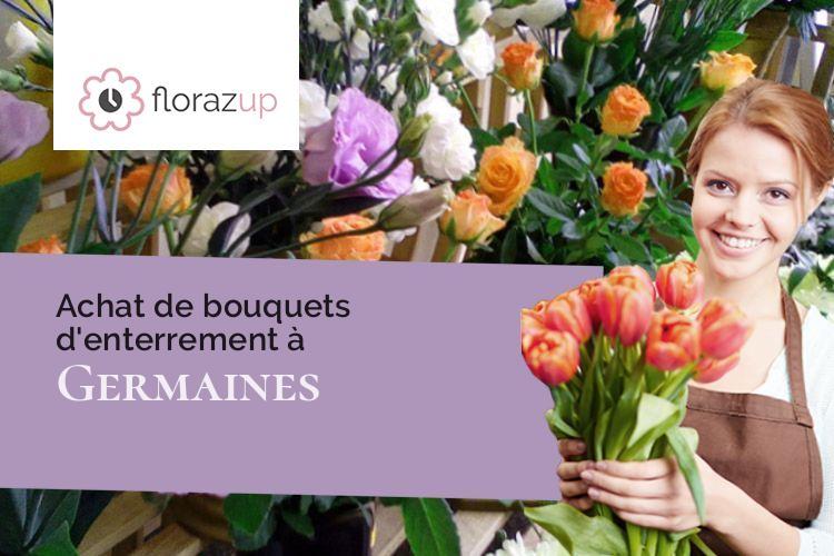 couronnes florales pour des funérailles à Germaines (Haute-Marne/52160)