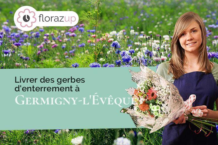 couronnes de fleurs pour un décès à Germigny-l'Évêque (Seine-et-Marne/77910)