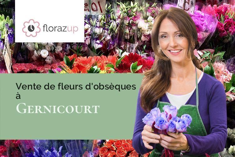 coeurs de fleurs pour un enterrement à Gernicourt (Aisne/02160)